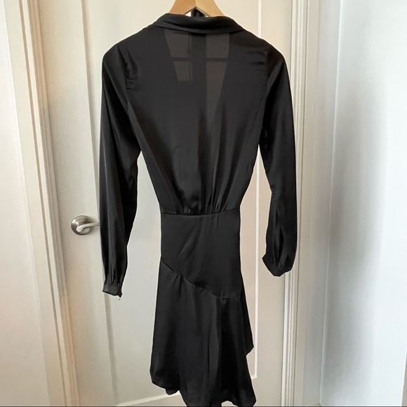 Brand New Club London Midi Satin Wrap Dress - Picture 8 of 10